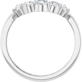 14K White Gold 1/2 CTW Lab-Grown Diamond Contour Band