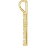 14K Yellow Gold 1/6 CTW Lab-Grown Diamond Cross Pendant 