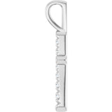 14K White Gold 1/6 CTW Lab-Grown Diamond Cross Pendant 