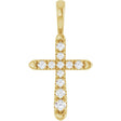 14K Yellow Gold 1/6 CTW Lab-Grown Diamond Cross Pendant 