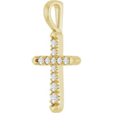 14K Yellow Gold 1/6 CTW Lab-Grown Diamond Cross Pendant 