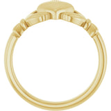 14K Yellow 7.5 mm Claddagh Band Size 7