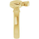 14K Yellow 7.5 mm Claddagh Band Size 7