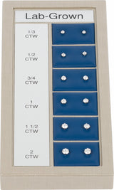 14K White Gold 1/3-2 CTW Lab-Grown Diamond 3-Prong Stud Selling System