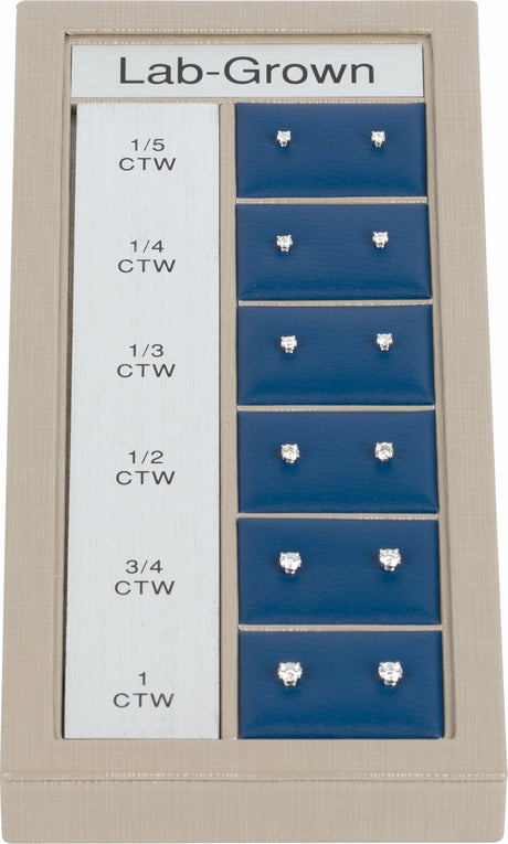 14K White 1/5-1 CTW Lab-Grown Diamond 4-Prong Stud Selling System