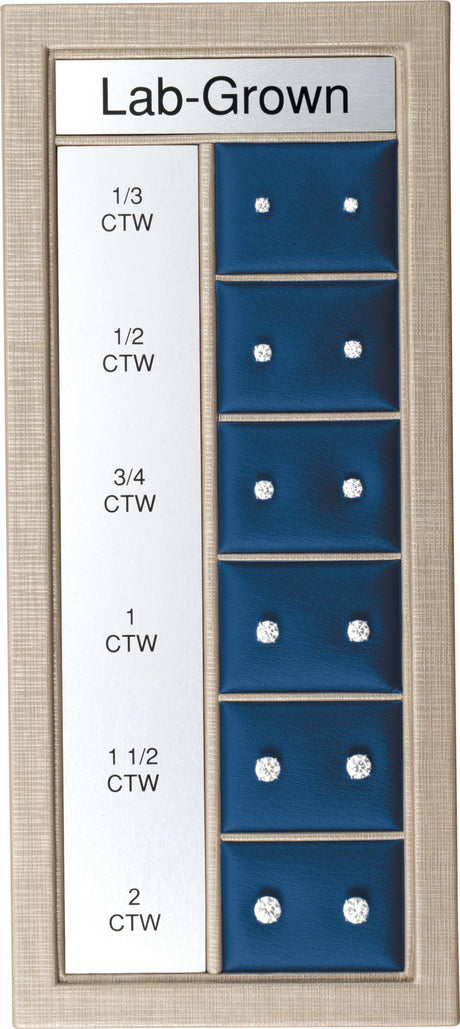 14K White Gold 1/3-2 CTW Lab-Grown Diamond 4-Prong Stud Selling System