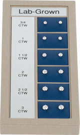 14K White 3/4-3 CTW Lab-Grown Diamond 3-Prong Stud Selling System