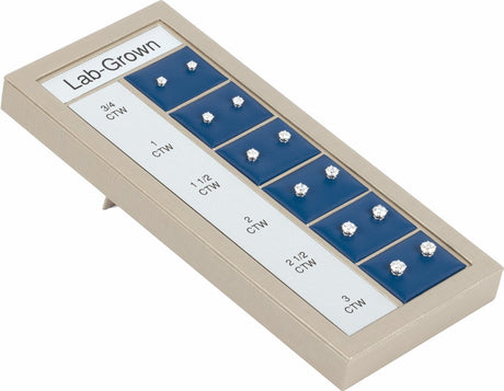 14K White 3/4-3 CTW Lab-Grown Diamond  4-Prong Stud Selling System