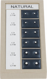 14K White 1/5-1 CTW Natural Diamond 3-Prong Stud Selling System