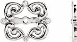 14K White Gold .08 CTW Natiral Diamond Earring Jackets with 5.7 mm ID