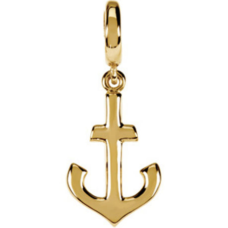 14K Yellow Anchor Charm