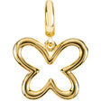 14K Yellow Gold Butterfly Charm/Pendant