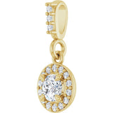 14K Yellow Gold 1/5 CTW Lab-Grown Diamond Halo-Style Pendant