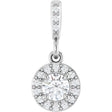 14K White Gold 1/5 CTW Lab-Grown Diamond Halo-Style Pendant