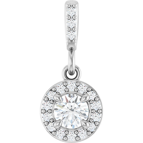 14K White Gold 1/5 CTW Lab-Grown Diamond Halo-Style Pendant