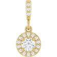 14K Yellow Gold 1/5 CTW Lab-Grown Diamond Halo-Style Pendant