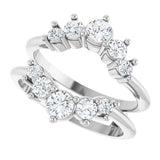 14K White Gold 3/4 CTW Lab-Grown Diamond Ring Guard