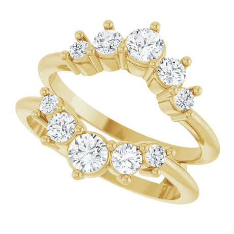 14K Yellow Gold 3/4 CTW Lab-Grown Diamond Ring Guard