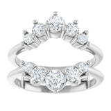 14K White Gold 3/4 CTW Lab-Grown Diamond Ring Guard
