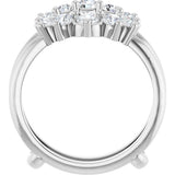 14K White Gold 3/4 CTW Lab-Grown Diamond Ring Guard