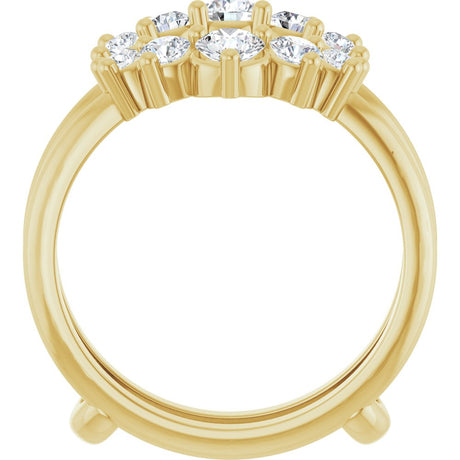 14K Yellow Gold 3/4 CTW Lab-Grown Diamond Ring Guard