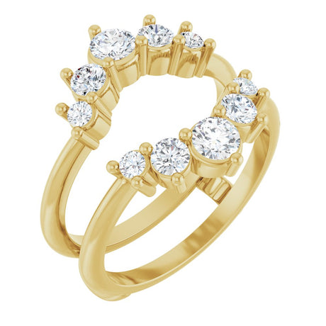 14K Yellow Gold 3/4 CTW Lab-Grown Diamond Ring Guard