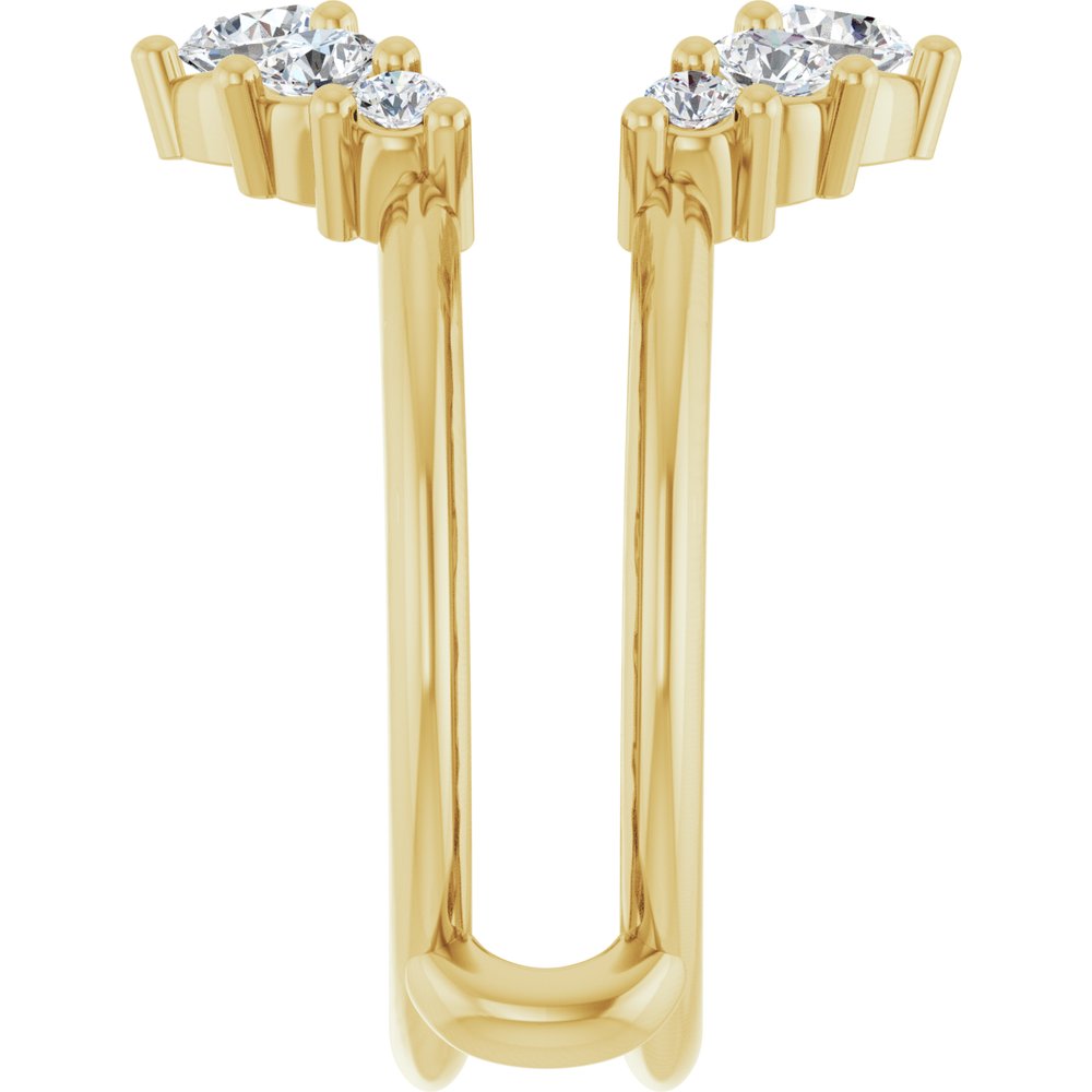 14K Yellow Gold 3/4 CTW Lab-Grown Diamond Ring Guard