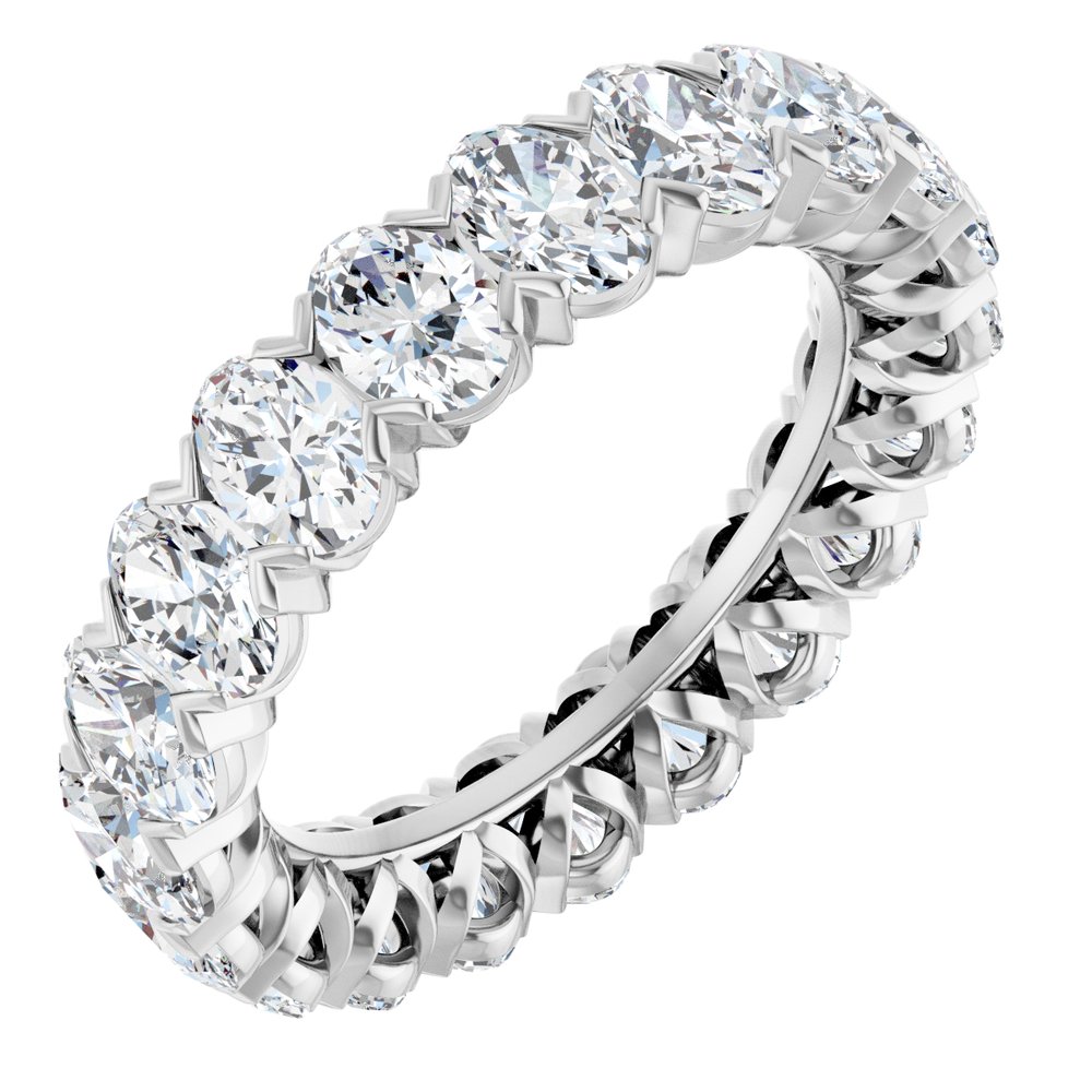 14K White Gold 5 CTW Lab-Grown Diamond Eternity Band Size 7