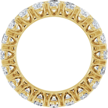 14K Yellow Gold 5 CTW Lab-Grown Diamond Eternity Band Size 7