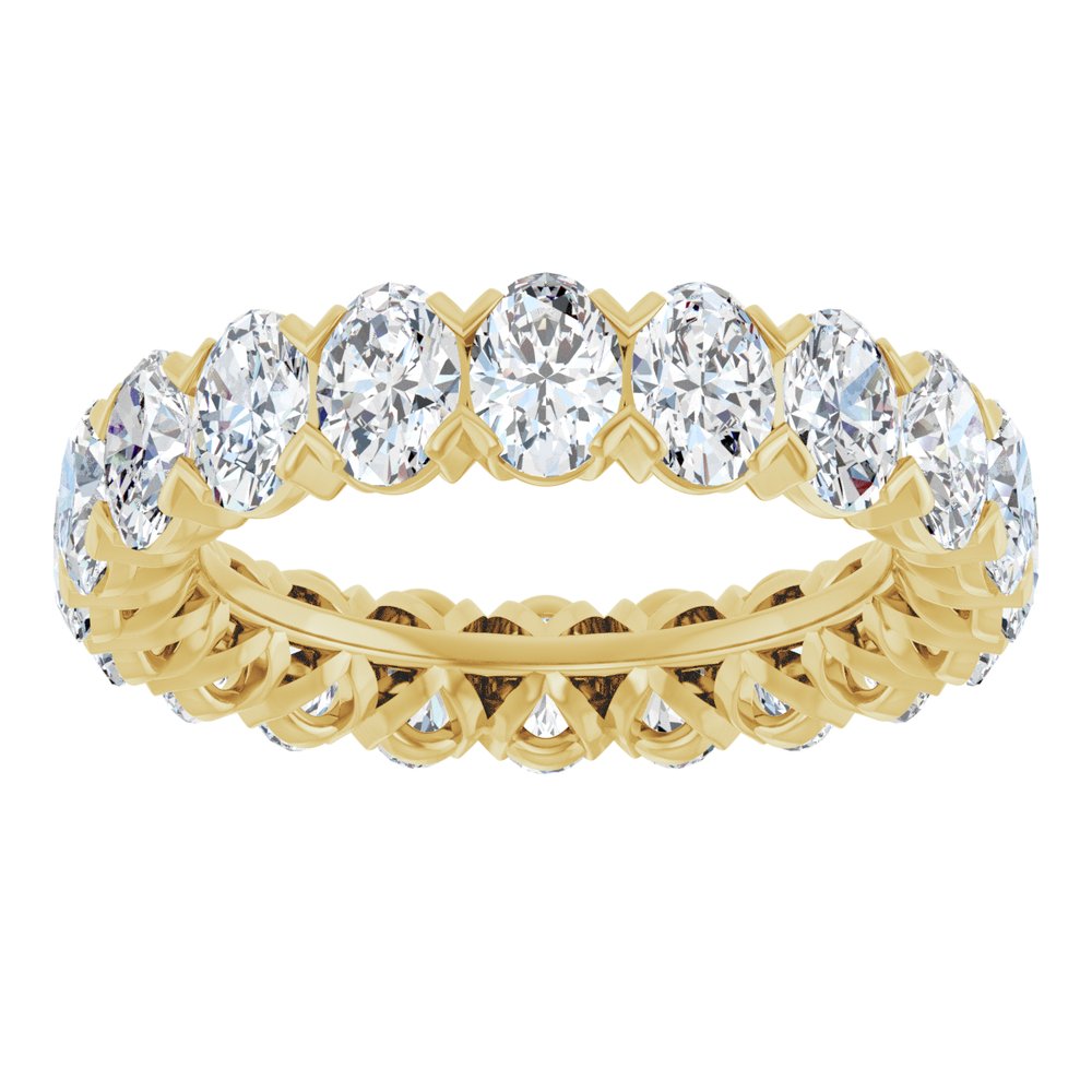 14K Yellow Gold 5 CTW Lab-Grown Diamond Eternity Band Size 7