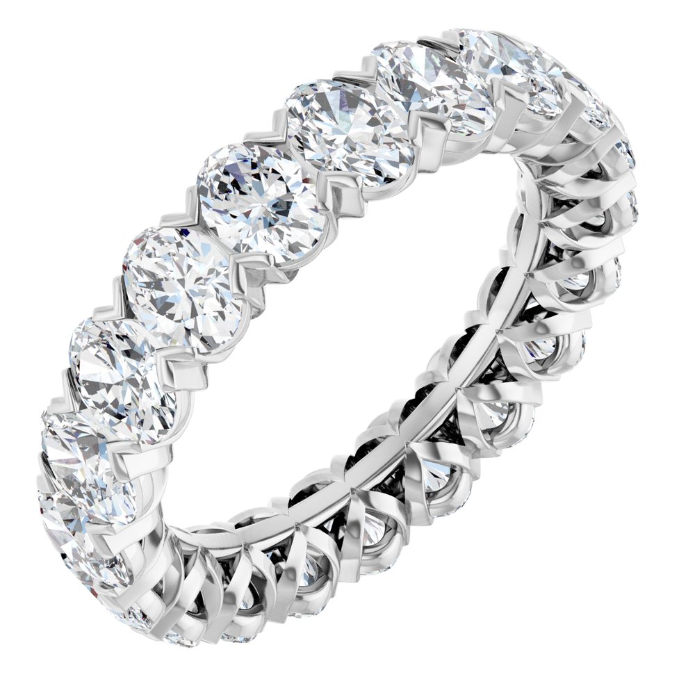 14K White Gold 5 CTW Lab-Grown Diamond Eternity Band Size 7.5