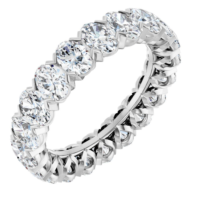 14K White Gold 5 CTW Lab-Grown Diamond Eternity Band Size 7.5