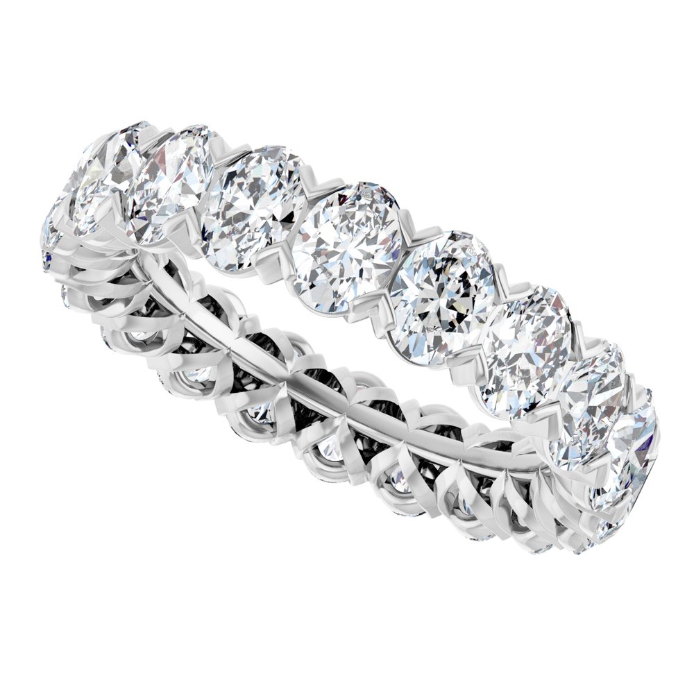 14K White Gold 5 CTW Lab-Grown Diamond Eternity Band Size 7.5