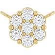 14K Yellow Gold 1/5 CTW Lab-Grown Diamond Cluster Necklace Center