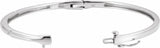 14K White Gold 1/4 CTW Lab-Grown Diamond Bangle 6" Bracelet