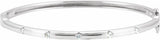 14K White Gold 1/4 CTW Lab-Grown Diamond Bangle 6" Bracelet