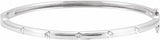 14K White 1/4 CTW Lab-Grown Diamond Bangle 6" Bracelet