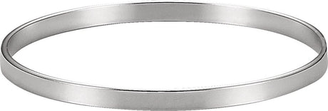 Sterling Silver 4.8 mm Bangle 6 1/2" Bracelet