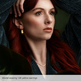 Sterling Silver Flat Tube 23 mm Hoop Earrings