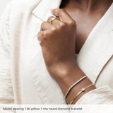 14K Yellow Gold 1 CTW Lab-Grown Diamond Bolo 9 1/2" Bracelet