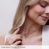 14K Yellow Gold Charm 16" Necklace