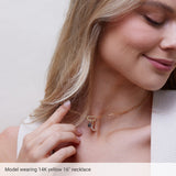 14K White Gold Charm 16" Necklace