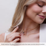 14K White 6x4 mm Natural Pink Coral & .02 CTW Natural Diamond Pendant