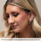 14K Yellow 1/4 CTW Lab-Grown Diamond 14 mm Hoop Earrings