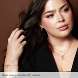 14K Yellow Gold Engravable Round Toggle 18" Necklace