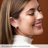 14K Yellow Gold 1/5 CTW Lab-Grown Diamond 10.1 mm Hoop Earrings