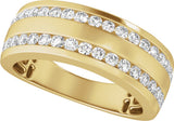 14K Yellow Gold 3/4 CTW Lab-Grown Diamond Tapered Band