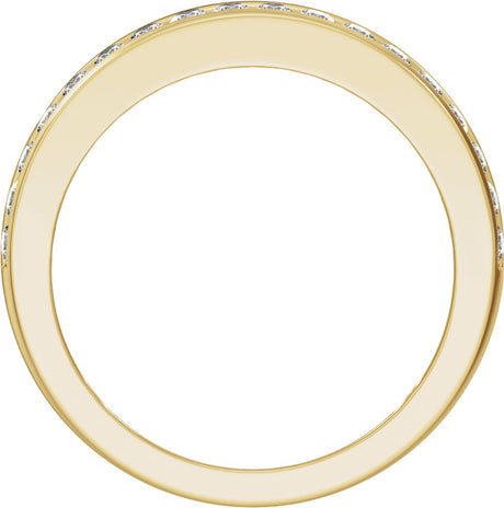 14K Yellow Gold 3/4 CTW Lab-Grown Diamond Tapered Band