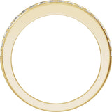 14K Yellow Gold 3/4 CTW Lab-Grown Diamond Tapered Band