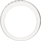 14K White 3/4 CTW Lab-Grown Diamond Tapered Band